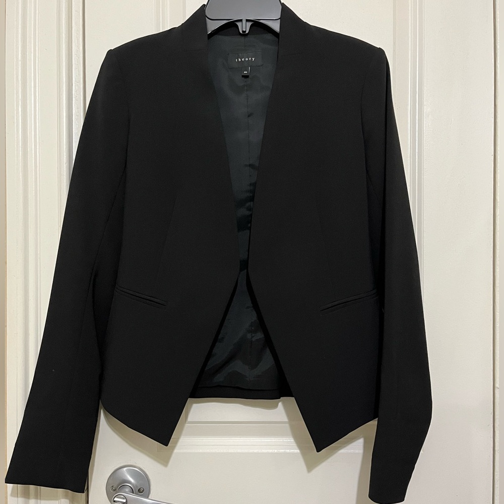 Theory NWOT Black Lanai Urban Blazer Sz 00
